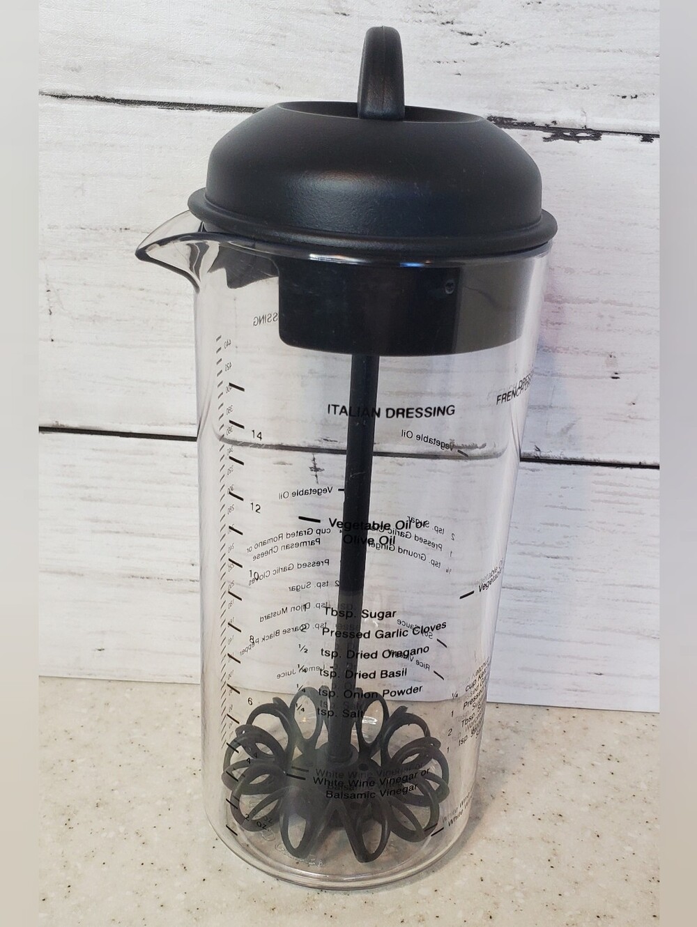 Pampered Chef Measure Mix & Pour 16 Oz Salad Dressing Mixer Maker #2265 Retired